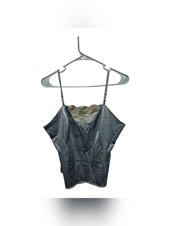 Sears Tops - Vintage 70s 80s Sears Black Lace Camisole Dark Romantic Goth Size 38 Medium